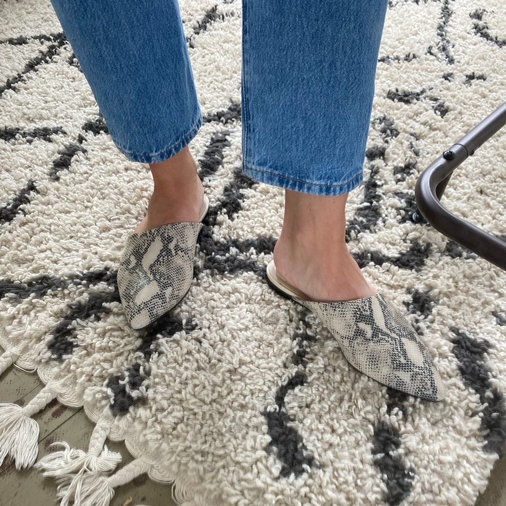 ASOS size 8 snake mules